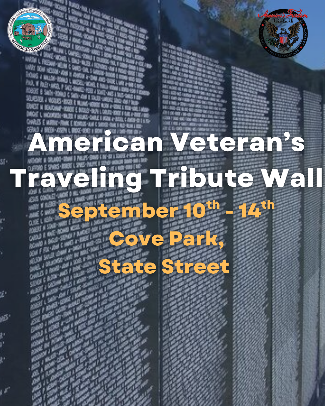 American Veteran's Traveling Tribute Wall September 10 to 14