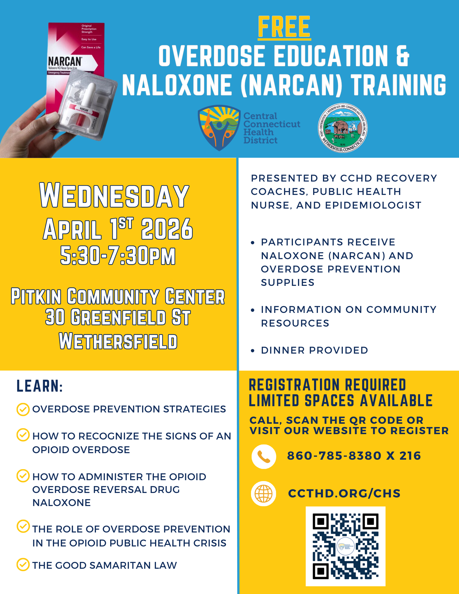 Overdose Education and Naloxone NARCAN Training 